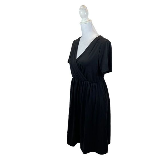 Shop Basic USA brand‎ Black Knee Length Short Sleeve Dress Size Medium - Picture 5 of 9